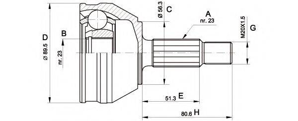 Шарнирный комплект, приводной вал OPEN PARTS CVJ5081.10