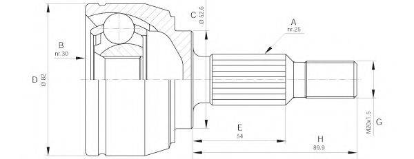 OPEN PARTS CVJ565010 Шарнирный комплект, приводной вал
