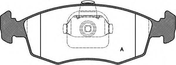 Комплект тормозных колодок, дисковый тормоз OPEN PARTS BPA0172.10