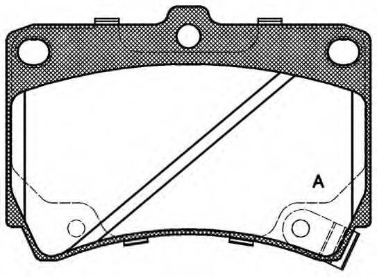 Комплект тормозных колодок, дисковый тормоз OPEN PARTS BPA0212.42