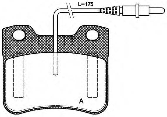 Комплект гальмівних колодок, дискове гальмо OPEN PARTS BPA0247.24