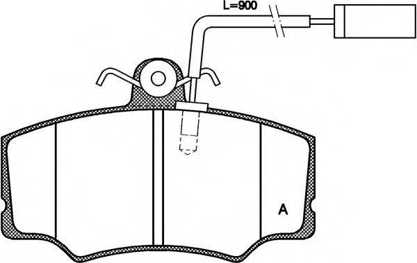 Комплект тормозных колодок, дисковый тормоз OPEN PARTS BPA0312.02