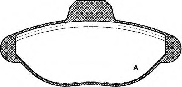 Комплект тормозных колодок, дисковый тормоз OPEN PARTS BPA0414.00