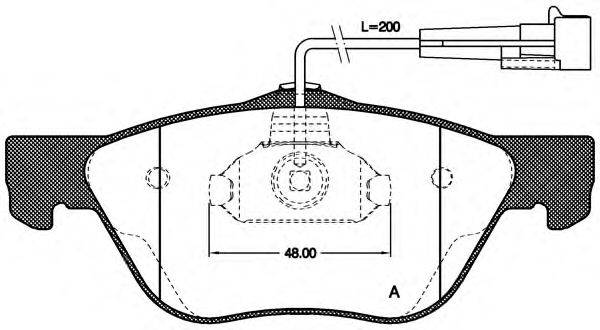 Комплект тормозных колодок, дисковый тормоз OPEN PARTS BPA0589.02