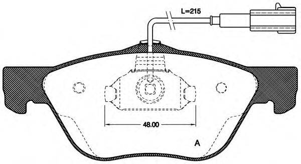 Комплект тормозных колодок, дисковый тормоз OPEN PARTS BPA0589.21