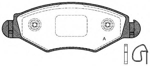 OPEN PARTS BPA064320 Комплект тормозных колодок, дисковый тормоз