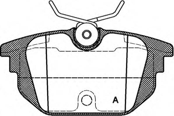 Комплект тормозных колодок, дисковый тормоз OPEN PARTS BPA0692.00
