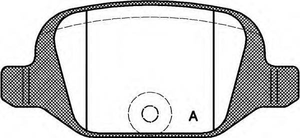 Комплект гальмівних колодок, дискове гальмо OPEN PARTS BPA0727.00