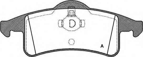 Комплект тормозных колодок, дисковый тормоз OPEN PARTS BPA0758.00