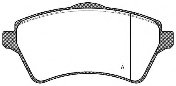 Комплект тормозных колодок, дисковый тормоз OPEN PARTS BPA0822.00