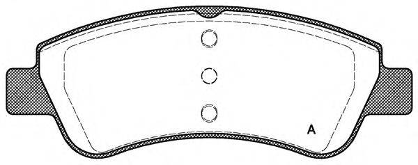 Комплект тормозных колодок, дисковый тормоз OPEN PARTS BPA0840.20