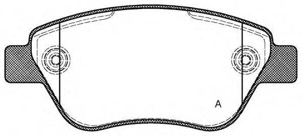 Комплект тормозных колодок, дисковый тормоз OPEN PARTS BPA0858.30