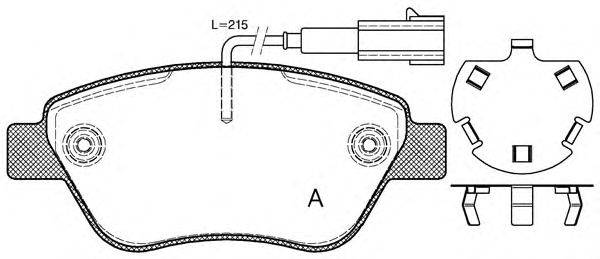 Комплект тормозных колодок, дисковый тормоз OPEN PARTS BPA0858.32