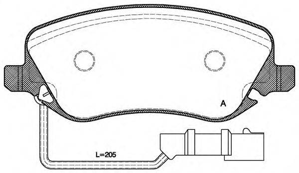 Комплект тормозных колодок, дисковый тормоз OPEN PARTS BPA0879.02