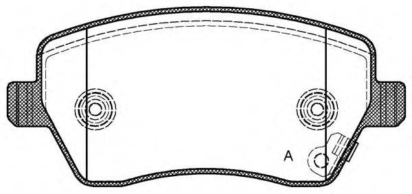 Комплект тормозных колодок, дисковый тормоз OPEN PARTS BPA0987.11