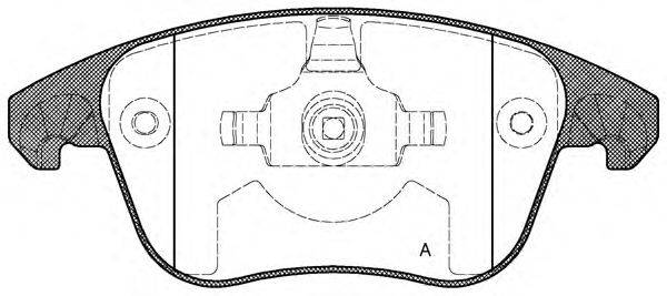 Комплект тормозных колодок, дисковый тормоз OPEN PARTS BPA1249.00