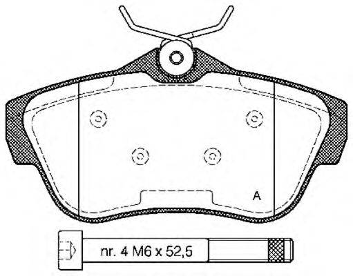 Комплект тормозных колодок, дисковый тормоз OPEN PARTS BPA1299.00