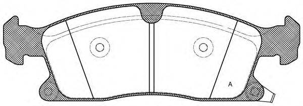 Комплект тормозных колодок, дисковый тормоз OPEN PARTS BPA1430.02