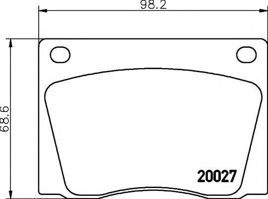Комплект тормозных колодок, дисковый тормоз TEXTAR 2002701