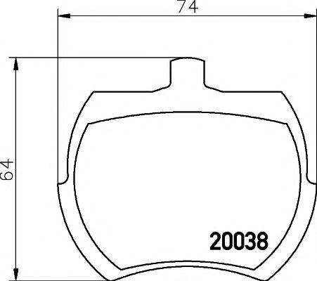Комплект гальмівних колодок, дискове гальмо TEXTAR 2003801
