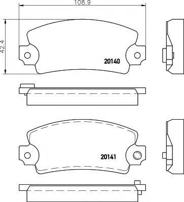 TEXTAR 2014003 Комплект тормозных колодок, дисковый тормоз