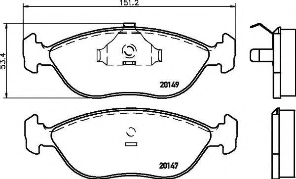TEXTAR 2014701 Комплект тормозных колодок, дисковый тормоз
