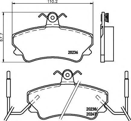 Комплект тормозных колодок, дисковый тормоз TEXTAR 2023602