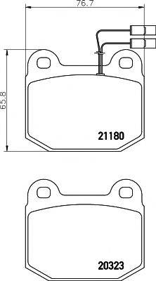 Комплект тормозных колодок, дисковый тормоз TEXTAR 2032304