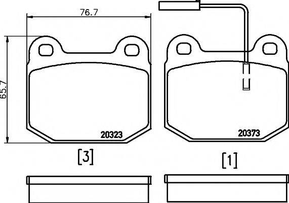 TEXTAR 2037301 Комплект тормозных колодок, дисковый тормоз