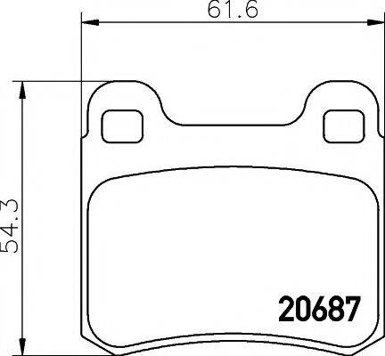 TEXTAR 2068703 Комплект тормозных колодок, дисковый тормоз
