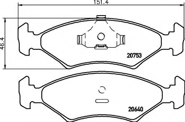 TEXTAR 2075303 Комплект гальмівних колодок, дискове гальмо
