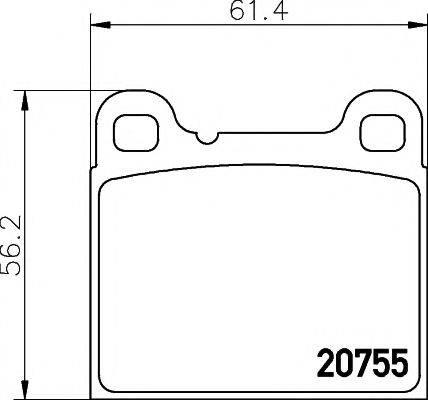 TEXTAR 2075506 Комплект тормозных колодок, дисковый тормоз