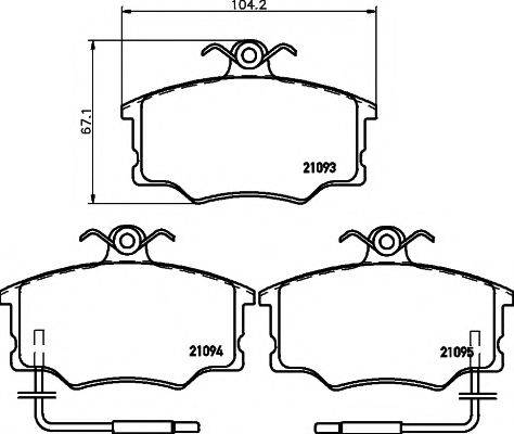 Комплект тормозных колодок, дисковый тормоз TEXTAR 2109302