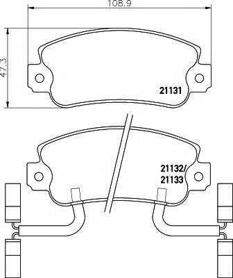 Комплект тормозных колодок, дисковый тормоз TEXTAR 2113103