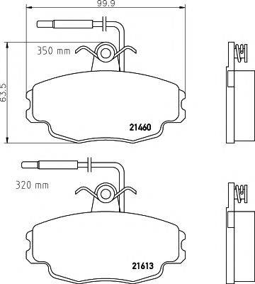 Комплект тормозных колодок, дисковый тормоз TEXTAR 2146002