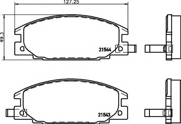 TEXTAR 2154302 Комплект гальмівних колодок, дискове гальмо