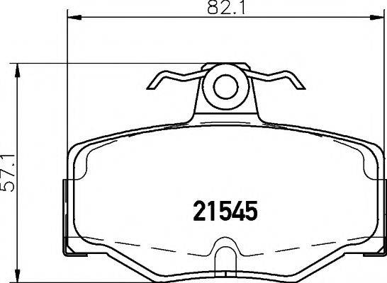 Комплект тормозных колодок, дисковый тормоз TEXTAR 2154501