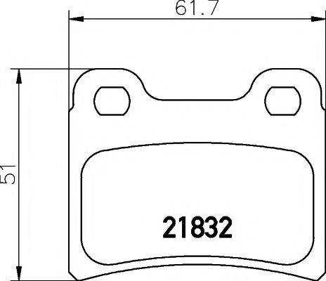 TEXTAR 2183201 Комплект тормозных колодок, дисковый тормоз