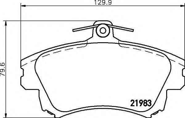 Комплект тормозных колодок, дисковый тормоз TEXTAR 2198304