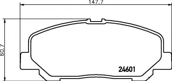 TEXTAR 2460101 Комплект тормозных колодок, дисковый тормоз