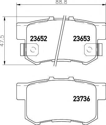 Комплект тормозных колодок, дисковый тормоз TEXTAR 2365204