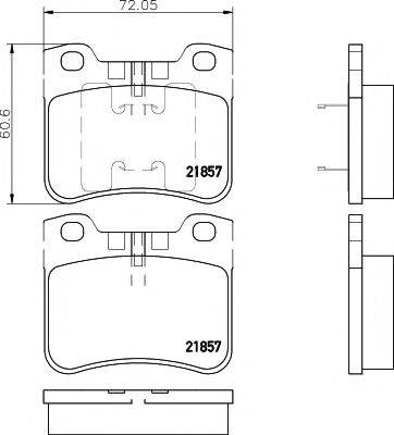TEXTAR 2185701 Комплект тормозных колодок, дисковый тормоз