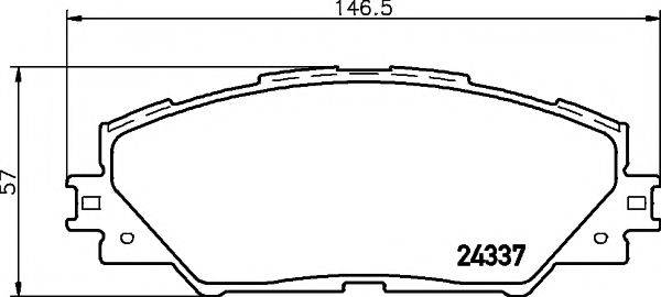 TEXTAR 2433701 Комплект тормозных колодок, дисковый тормоз
