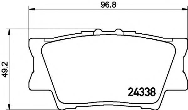 TEXTAR 2433801 Комплект тормозных колодок, дисковый тормоз