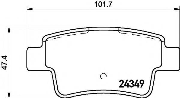 Комплект тормозных колодок, дисковый тормоз TEXTAR 2434903