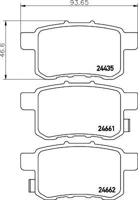 Комплект тормозных колодок, дисковый тормоз TEXTAR 2443503
