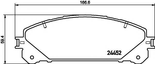 TEXTAR 2445201 Комплект тормозных колодок, дисковый тормоз