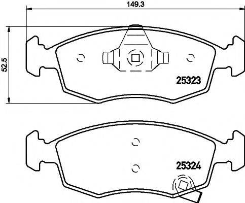 TEXTAR 2532301 Комплект тормозных колодок, дисковый тормоз