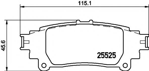 TEXTAR 2552501 Комплект тормозных колодок, дисковый тормоз