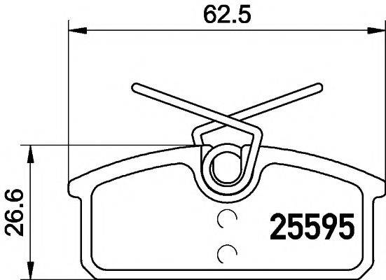 TEXTAR 2559501 Комплект тормозных колодок, дисковый тормоз